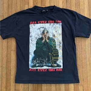 🔥 Y2K 2Pac All Eyes On Me Black Graphic T-Shirt 🔥